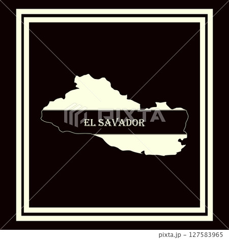 El Salvador outline map El Salvador outline map 127583965