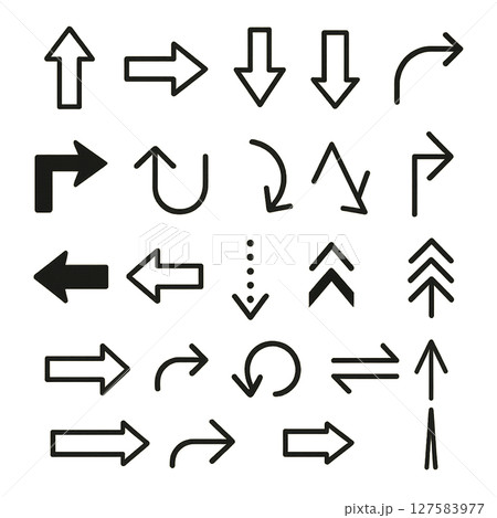 矢印イラスト素材:白メイン　やじるし ヤジルシ 矢印 127583977