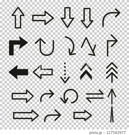 矢印イラスト素材:白メイン　やじるし ヤジルシ 矢印 127583977