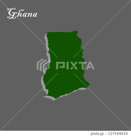 icon vectors map of the country of Ghana 127584038