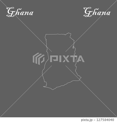 ghana map, ghana vector, ghana outline 127584040