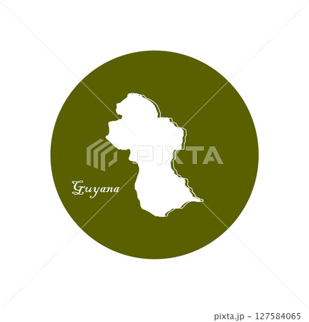 Guyana map with navigation icons Guyana map with navigation icons 127584065