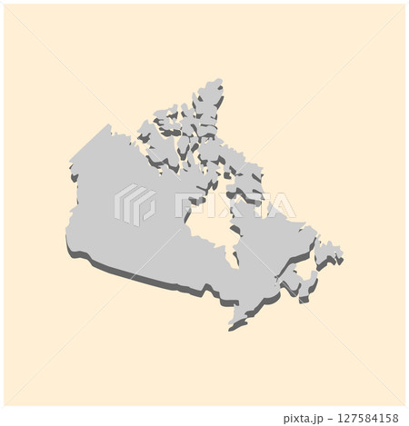 simple map of canada country simple design 127584158
