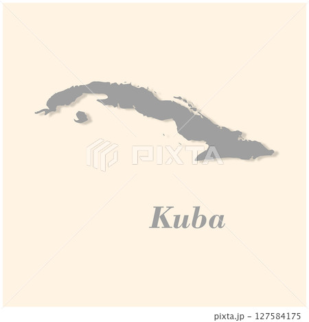 Kuba country map simple design 127584175
