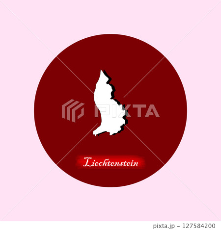 map of liechtenstein country red circle 127584200