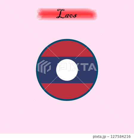 simple icon of the country flag of Laos 127584216