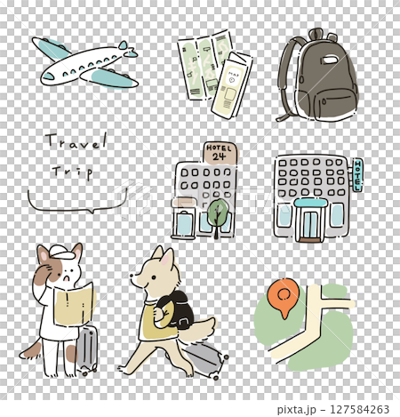 トラベルイラスト 127584263