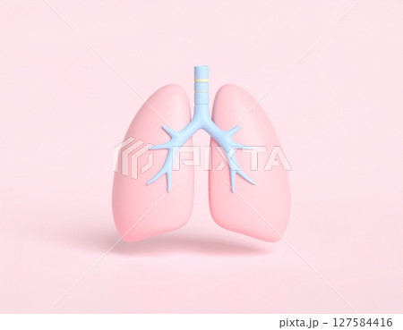 肺モデル3Dレンダリング画像  127584416