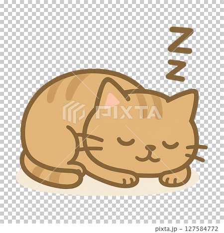 かわいい猫の仕草イラスト かわいい猫の仕草イラスト 127584772
