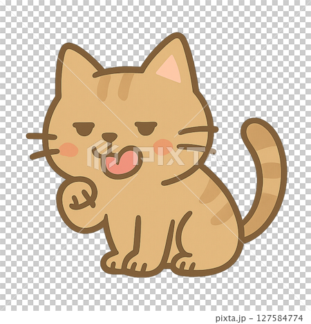 可愛的貓咪手勢圖 127584774