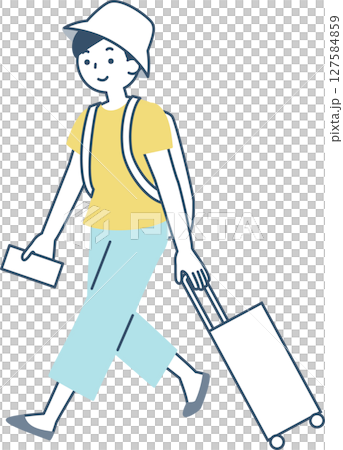 young woman traveling 127584859