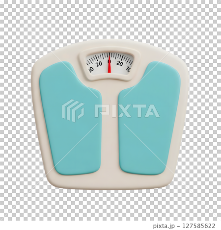 Body weight scale minimalist 3D rendering in a soft and smooth renderer 127585622