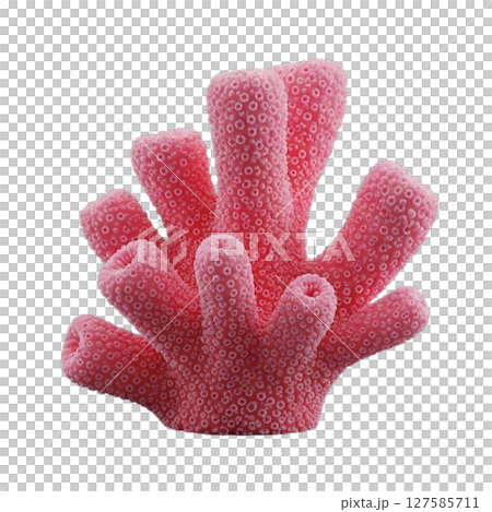 Pink coral minimalist 3D rendering in a soft and smooth renderer Pink coral minimalist 3D rendering in a soft and smooth renderer 127585711