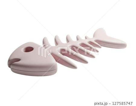 Fishbone minimalist 3D rendering in a soft and smooth renderer 127585747
