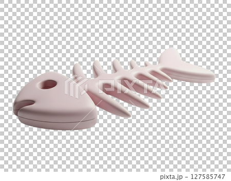 Fishbone minimalist 3D rendering in a soft and smooth renderer 127585747