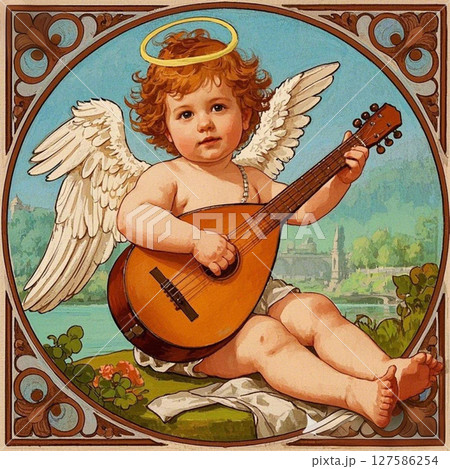 マンドリンを弾く天使 127586254