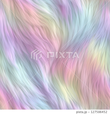 シームレスな虹色の毛並み 127586452