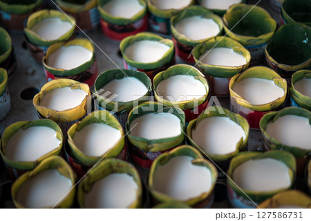 Nian gao or Chinese New Year's cake is sweet food Nian gao or Chinese New Year's cake is sweet food 127586731