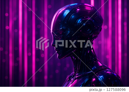 AI generated image of a translucent android...のイラスト素材 [127588096] - PIXTA