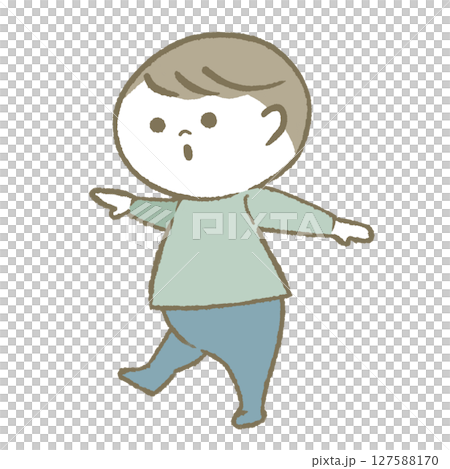 行走的嬰兒,淺藍色 行走的嬰兒,淺藍色 127588170