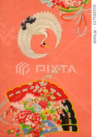 アンティーク着物生地 127588559