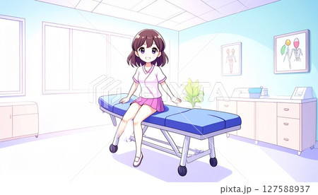 病院で治療を受ける女性 127588937