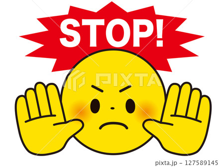 ストップ,立入禁止,危険,危ない,禁止,警告,注意,制限,手,顔,生活,防止,マーク,アイコン,進入 127589145