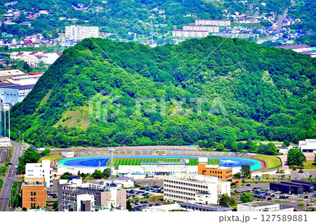 測量山展望台からの室蘭市茶津山周辺の眺め 127589881