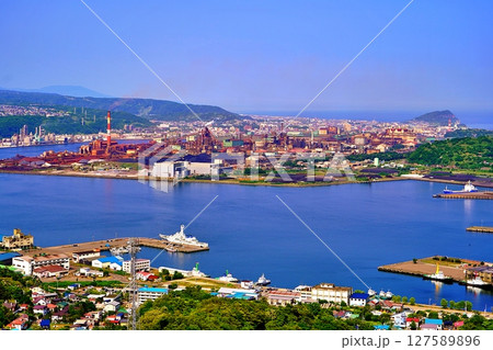 測量山展望台からの室蘭市街地の眺め 127589896