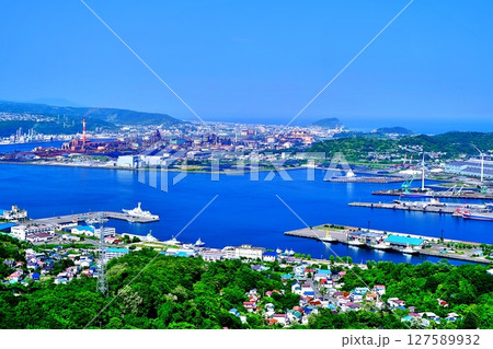 測量山展望台からの室蘭市街地の眺め 127589932