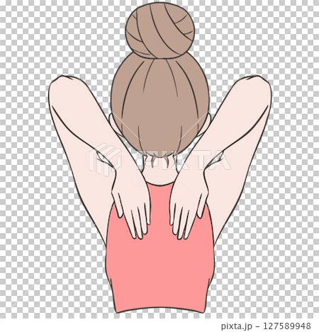 Illustration of Jyeshta Sharila Mudra 127589948