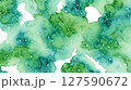 グリーン系水彩のシームレス模様 127590672