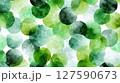 グリーン系水彩のシームレス模様 127590673