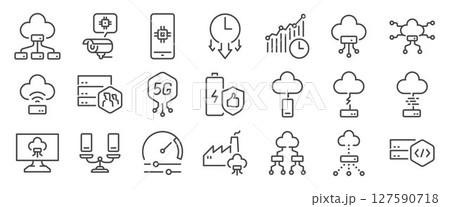 edge computing icon set. It included cloud, iot, internet, device, network, and more icons. edge computing icon set. It included cloud, iot, internet, device, network, and more icons. 127590718