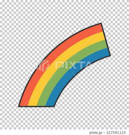 シンプルな虹のイラスト シンプルな虹のイラスト 127591123