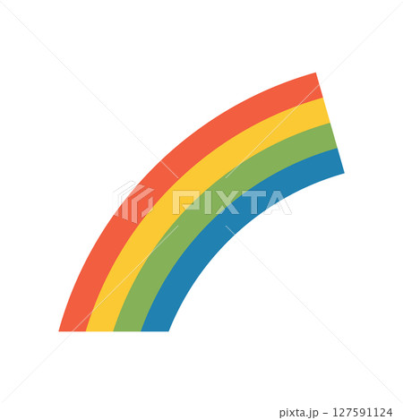 シンプルな虹のイラスト 127591124
