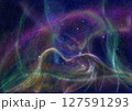 抽象的な青い光漂う宇宙 127591293