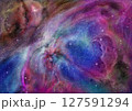 幻想的な宇宙に光るカラフルな星雲 127591294