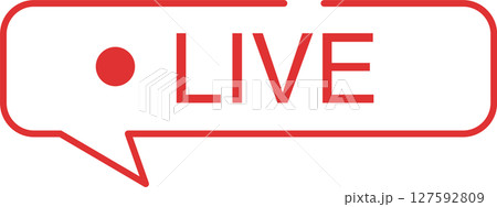 ライブ配信再生ロゴ ライブ配信再生ロゴ 127592809