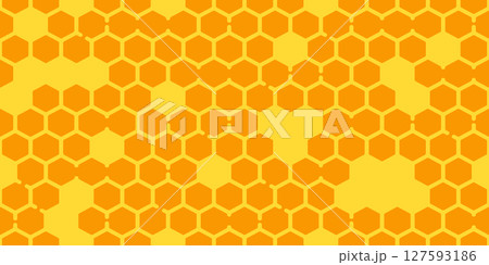 honeycomb seamless pattern beehive honey bee vector scarf isolated cartoon tile wallpaper repeat background illustration doodle textile gift wrapping paper design 127593186