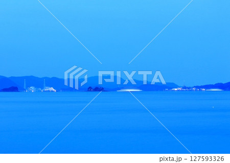 黄昏時の大芝島から契島方面を望む 127593326