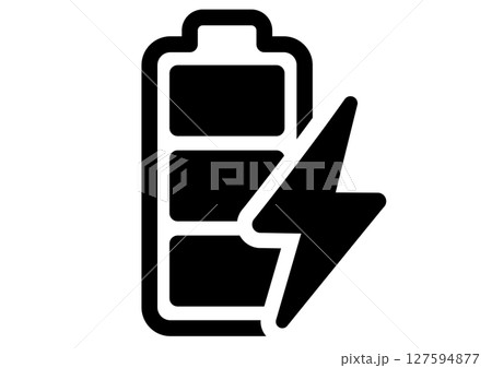 充電,充電中,充電器,マーク,バッテリー,チャージ,電源,電池,電気,チャージャー,電力,電池切れ, 127594877