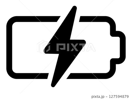 充電,充電中,充電器,マーク,バッテリー,チャージ,電源,電池,電気,チャージャー,電力,電池切れ, 127594879