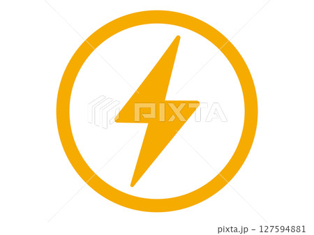 電気,充電,電力,雷,稲妻,チャージ,カミナリ,電源,マーク,シンボル,記号,シンプル,アイコン 127594881