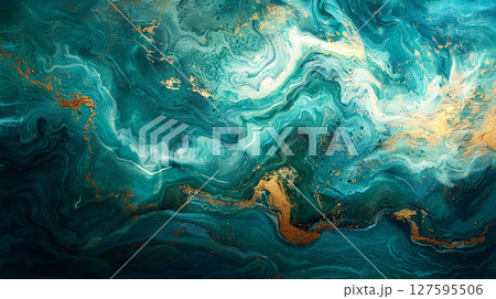 Dive into a vibrant fantasy world where nature and imagination merge in a silhouette of tranquility 127595506