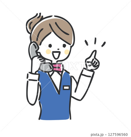 電話　オペレーター　案内 127596560