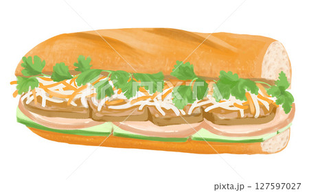 バインミーのイラスト バインミーのイラスト 127597027