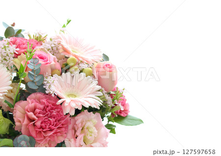 ガーベラとカーネーションのアレンジメント 127597658