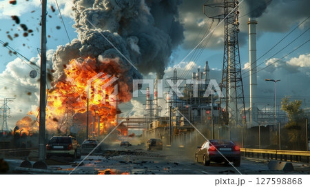 A Photorealistic Depiction Of An Emergency Response A Photorealistic Depiction Of An Emergency Response 127598868