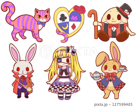 ワンダーランドのキャラクターセット 127599485